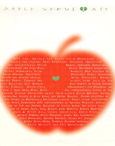 XTC : Apple Venus Volume 1 (CD, Album)