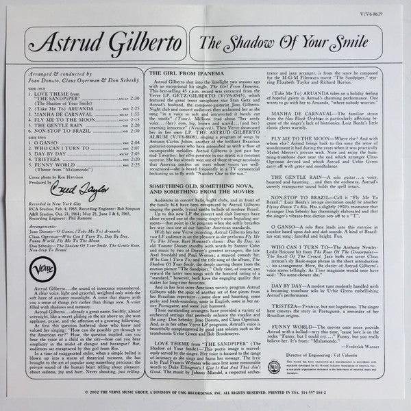 Astrud Gilberto : The Shadow Of Your Smile (CD, Album, Ltd, RE, RM, Pap)