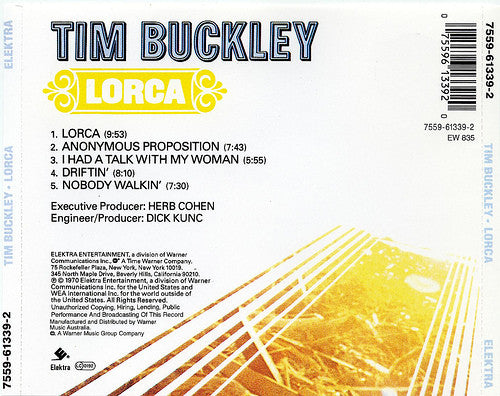 Tim Buckley : Lorca (CD, Album, RE)
