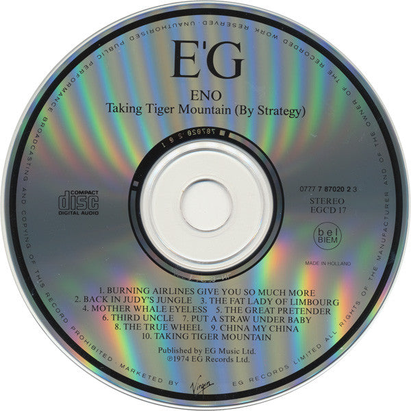 Eno* : Taking Tiger Mountain (By Strategy) (CD, Album, RE)