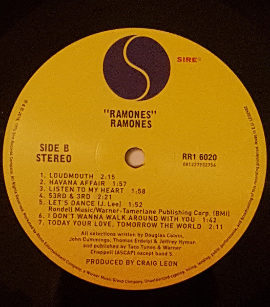 Ramones : Ramones (LP, Album, RE, RM, 180)