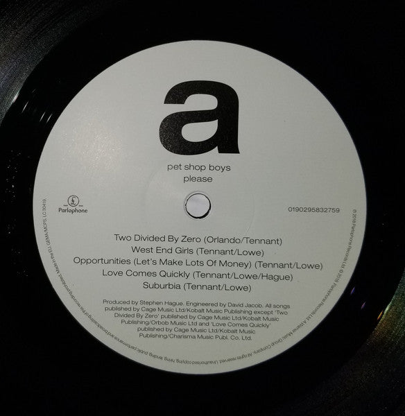 Pet Shop Boys : Please (LP, Album, RE, RM, 180)