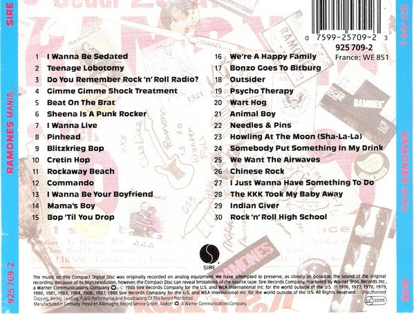 Ramones : Ramones Mania (CD, Comp)