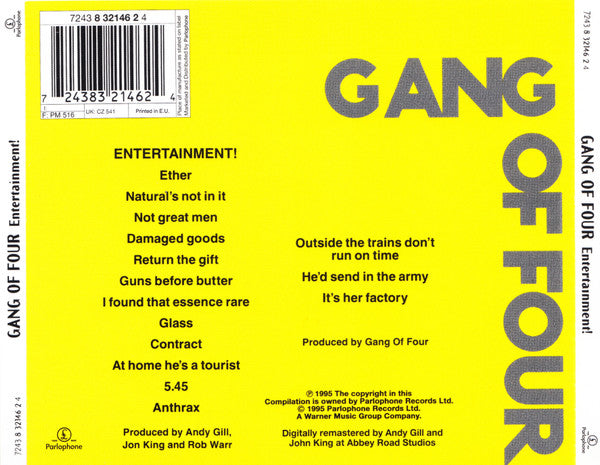 Gang Of Four : Entertainment! (CD, Album, RE, RM, RP)