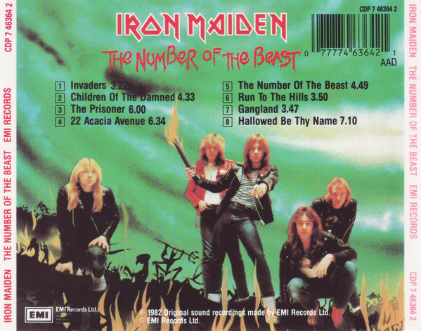 Iron Maiden : The Number Of The Beast (CD, Album, RE)