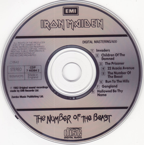 Iron Maiden : The Number Of The Beast (CD, Album, RE)