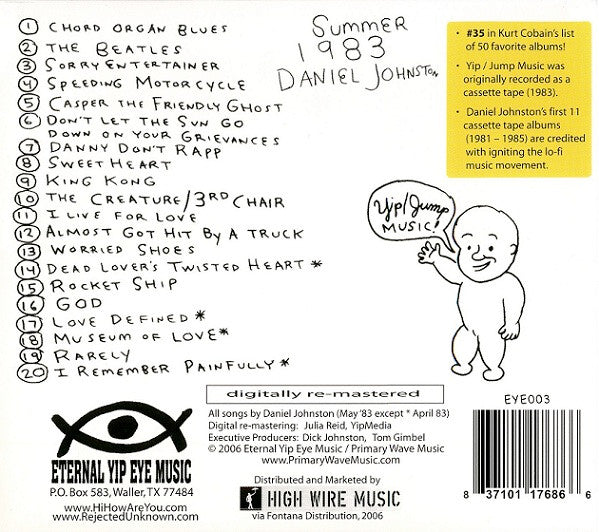 Daniel Johnston : Yip / Jump Music (CD, Album, RE, RM)
