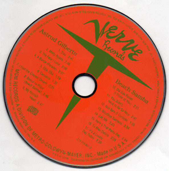 Astrud Gilberto : Beach Samba (CD, Album, RE)