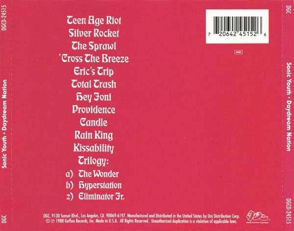 Sonic Youth : Daydream Nation (CD, Album, RE)