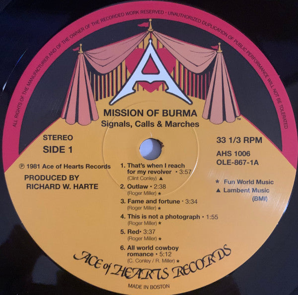 Mission Of Burma : Signals, Calls, And Marches (LP, Album, RE, RM)