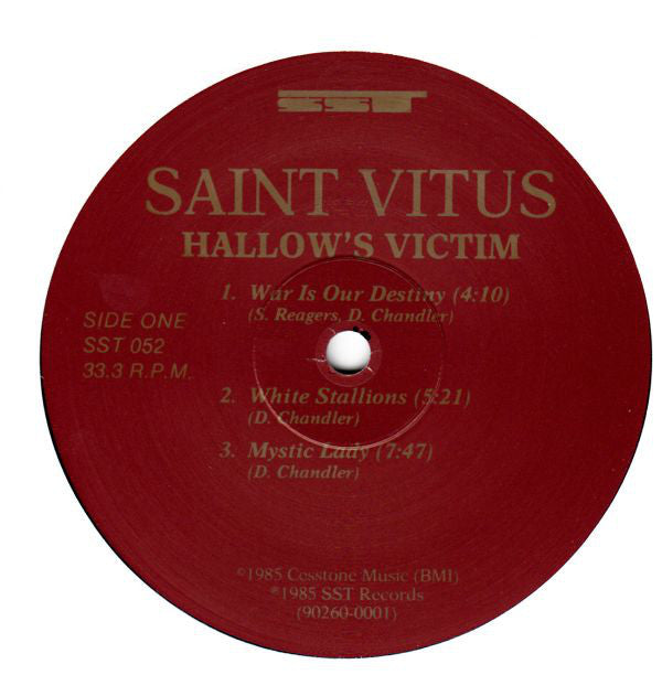 Saint Vitus : Hallow's Victim (LP, Album, RE)