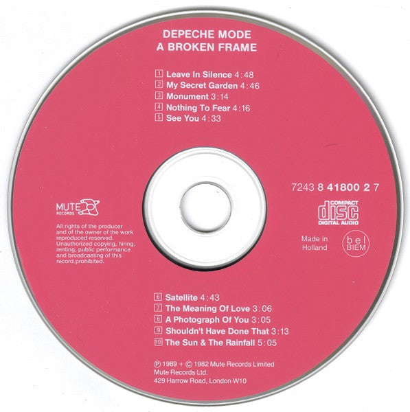 Depeche Mode : A Broken Frame (CD, Album, RE, EMI)