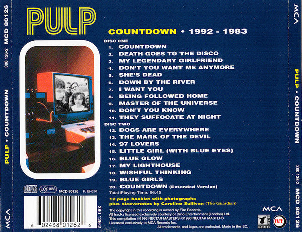 Pulp : Countdown 1992 - 1983 (2xCD, Comp, RE)