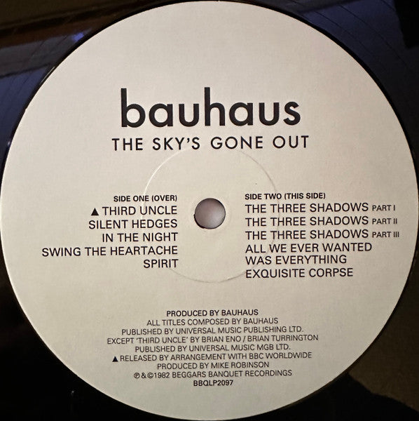 Bauhaus : The Sky's Gone Out (LP, Album, RE, RM)