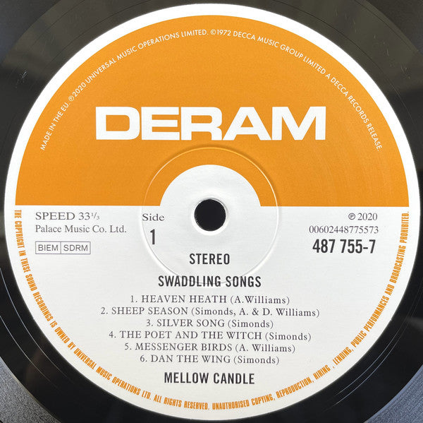 Mellow Candle : Swaddling Songs (LP, Album, RE, RM, RP, 180)