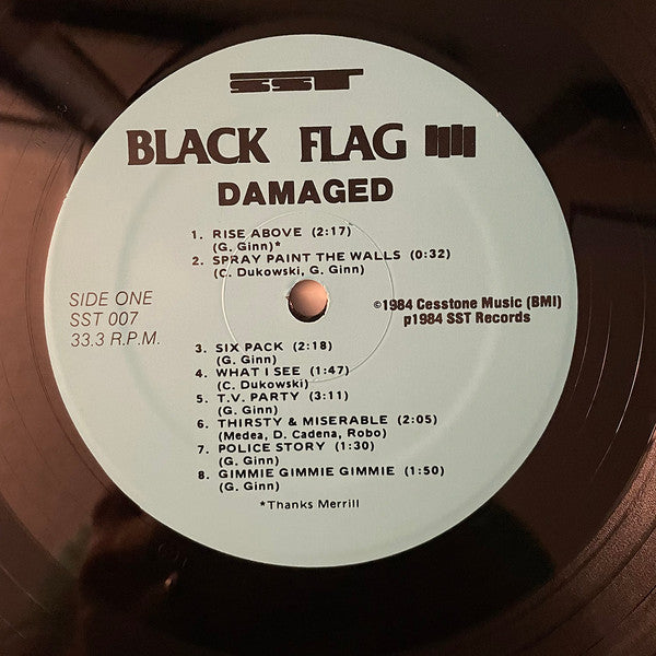Black Flag : Damaged (LP, Album, RE)