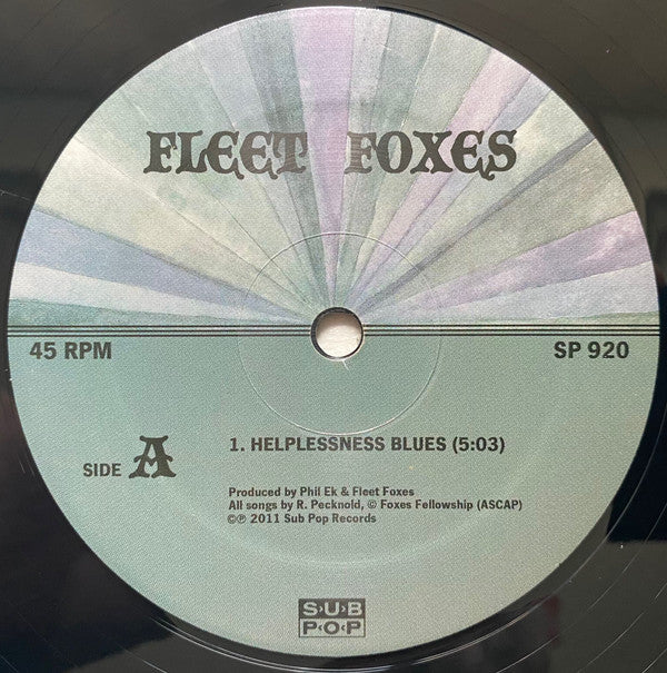 Fleet Foxes : Helplessness Blues / Grown Ocean (12", RSD, Single, Ltd)