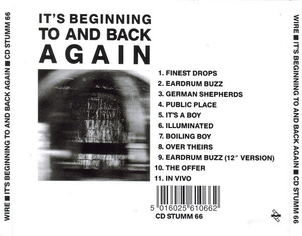 Wire : It's Beginning To And Back Again (CD, Album, RE)