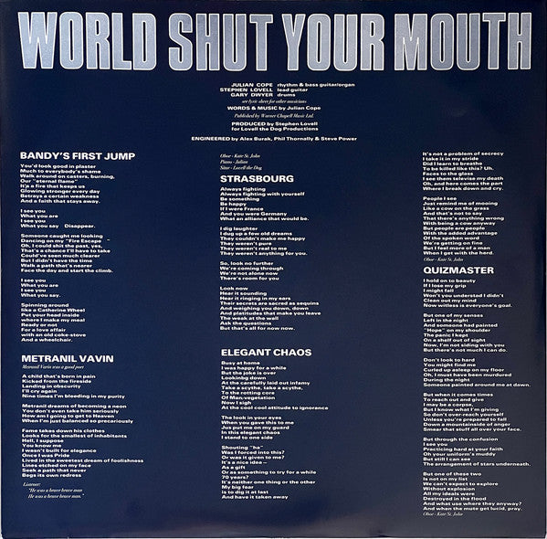 Julian Cope : World Shut Your Mouth (LP, Album, RE, 180)