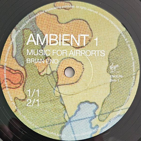 Brian Eno : Ambient 1 (Music For Airports) (LP, Album, RE, 180)