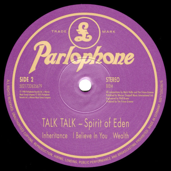Talk Talk : Spirit Of Eden (LP, Album, RE, RM, Hal)