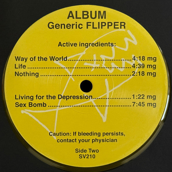 Flipper : Album Generic Flipper (LP, Album, Ltd, RE, Tra)