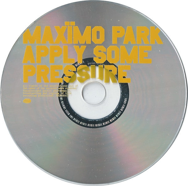 Maxïmo Park : Apply Some Pressure (CD, Single, CD1)
