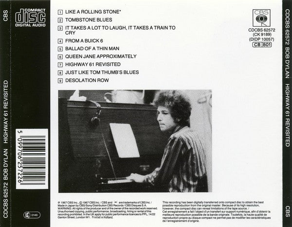 Bob Dylan : Highway 61 Revisited (CD, Album, RE)