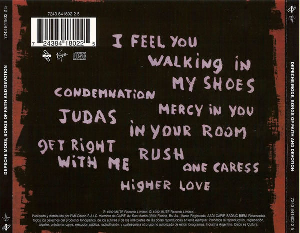 Depeche Mode : Songs Of Faith And Devotion (CD, Album, RE)