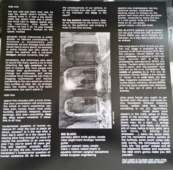 Big Black : Racer-X (12", EP, RE, RM)
