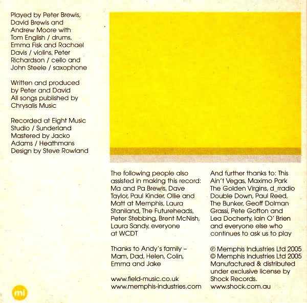 Field Music : Field Music / Write Your Own History (CD, Album, Enh + CD, Comp)