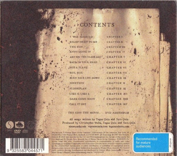 Tegan And Sara : The Con (CD + DVD-V + Album, Dig)