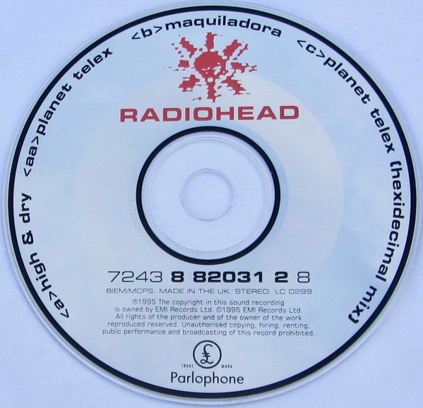Radiohead : High & Dry / Planet Telex (CD, Single, CD1)