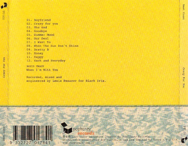 Best Coast : Crazy For You (CD, Album)