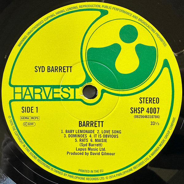 Syd Barrett : Barrett (LP, Album, RE, 180)