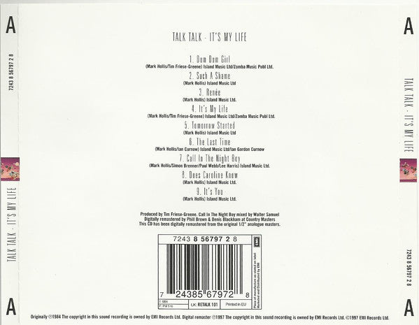 Talk Talk : It's My Life (CD, Album, RE, RM)