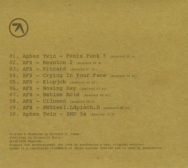 AFX* : Chosen Lords (CD, Album, Comp)