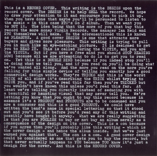 XTC : Go 2 (CD, Album, RE, RM)