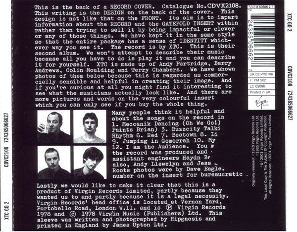 XTC : Go 2 (CD, Album, RE, RM)