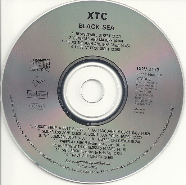 XTC : Black Sea (CD, Album, RE)
