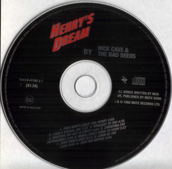 Nick Cave & The Bad Seeds : Henry's Dream (CD, Album, RE, IMS)