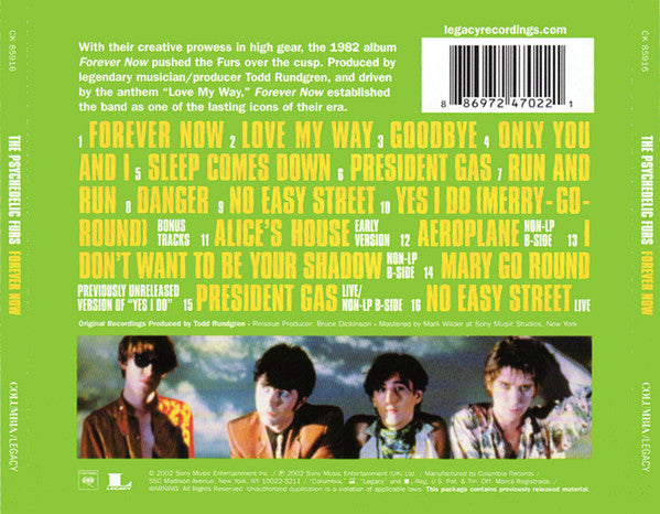 The Psychedelic Furs : Forever Now (CD, Album, RE, RM)