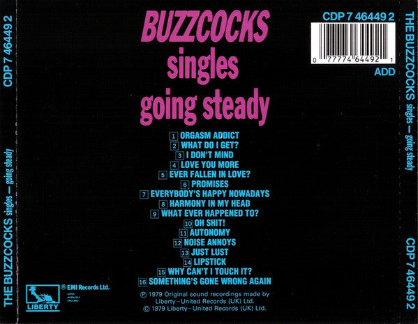 Buzzcocks : Singles Going Steady (CD, Comp, RE)
