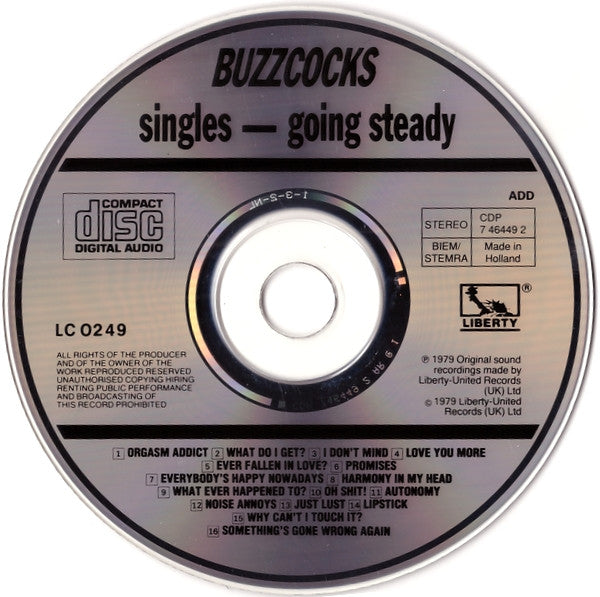 Buzzcocks : Singles Going Steady (CD, Comp, RE)