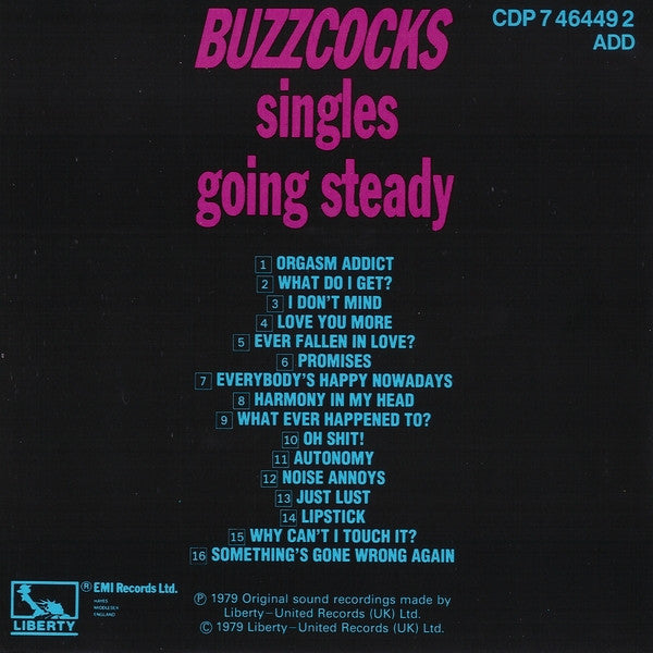 Buzzcocks : Singles Going Steady (CD, Comp, RE)
