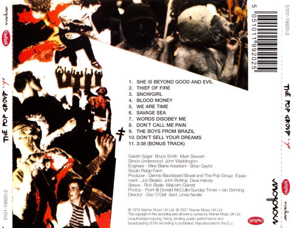 The Pop Group : Y (CD, Album, RE)